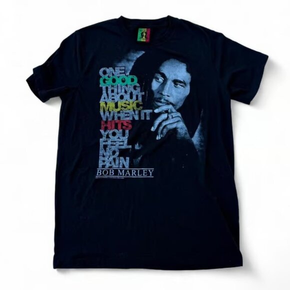 Bob Marley Black Graphic Tee - Picture 1 of 3